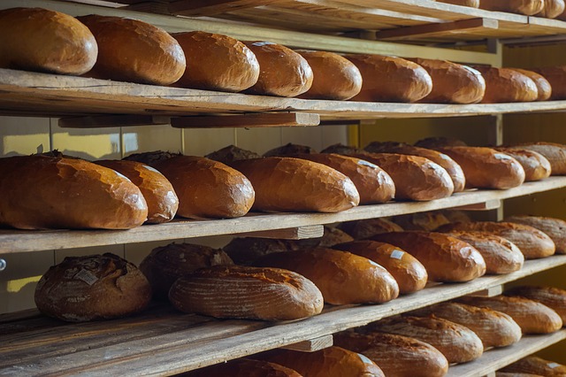 chléb v pekárně